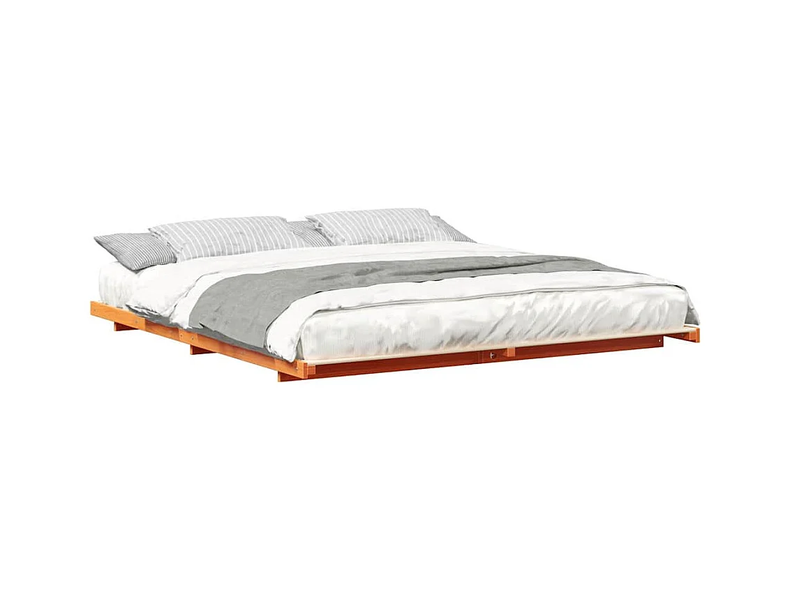 Estructura de cama Marrón cera 180 x 210 cm