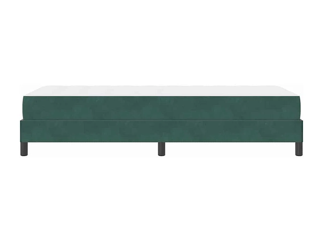 Cadre de lit avec matelas Vert foncé 90 x 200 cm Velours