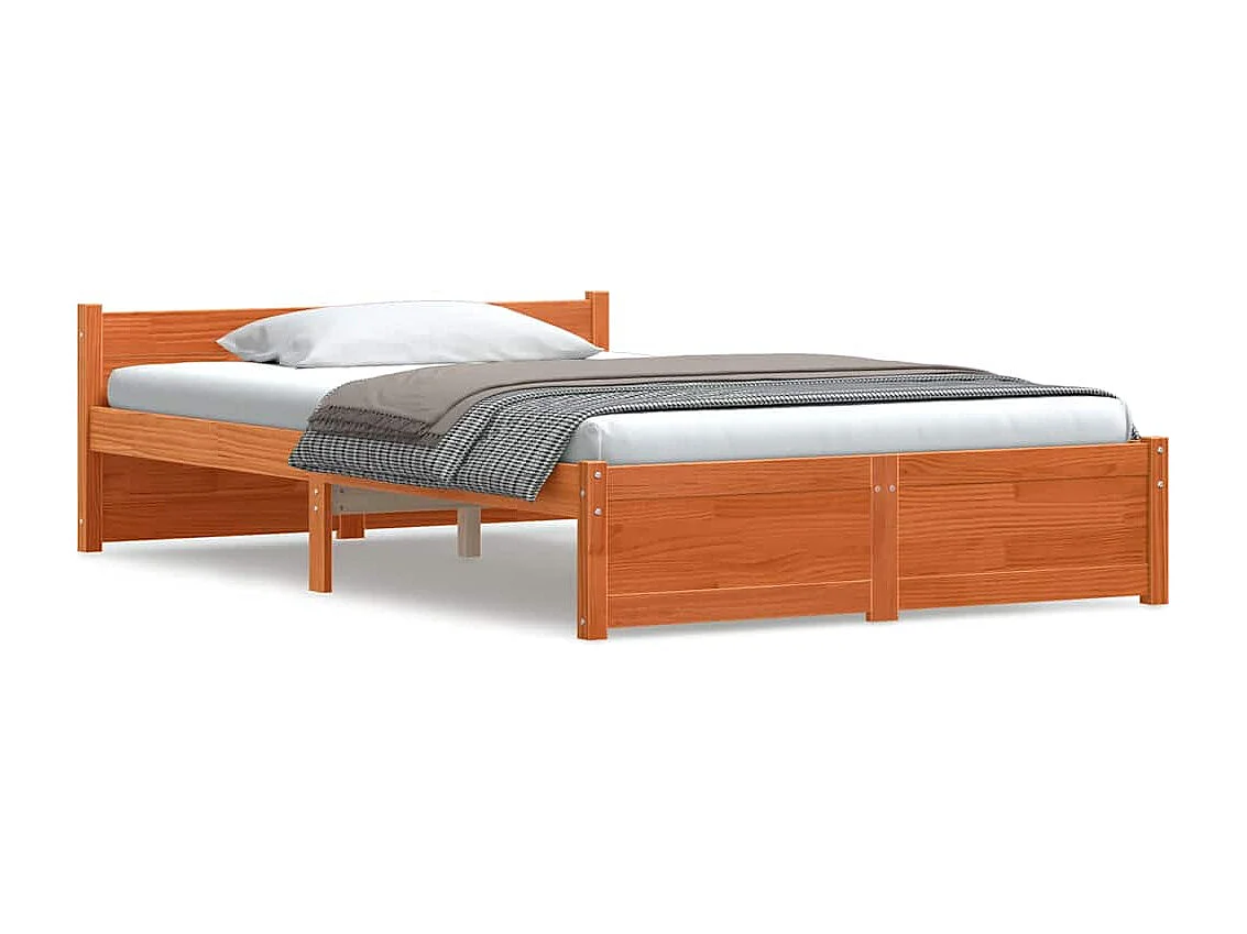 Bedframe Wasbruin 120 x 190 cm Massief grenenhout