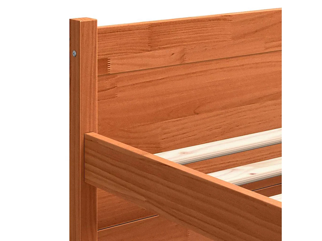 Bedframe Wasbruin 120 x 190 cm Massief grenenhout