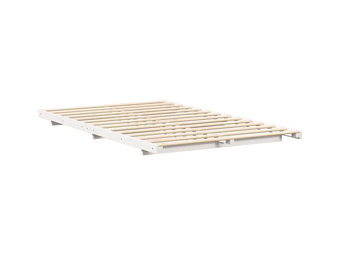 Estrutura de cama de chão Branco 135 x 190 cm