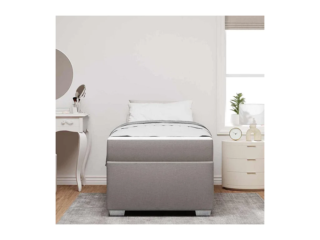 Cadre de lit Taupe 90 x 200 cm tissu