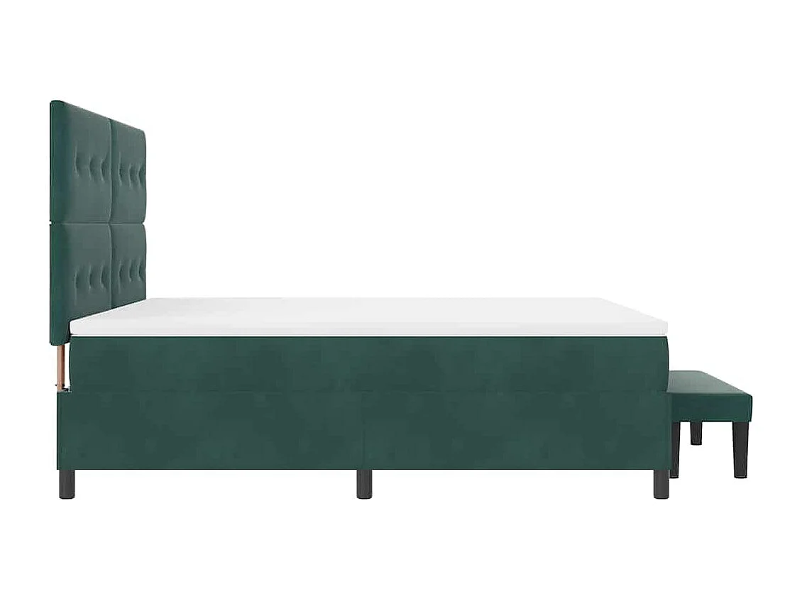 Boxspring bed met matras Donkergroen 180 x 200 cm Fluweel