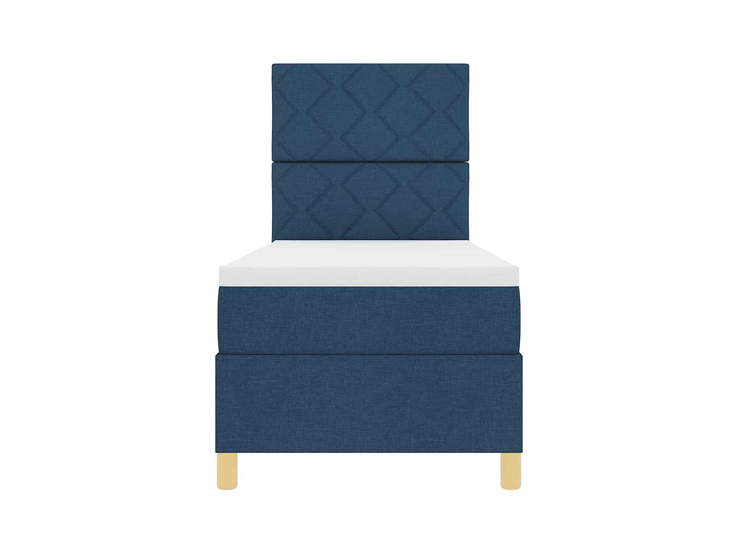 Cadre de lit avec matelas Bleu 80 x 200 cm tissu