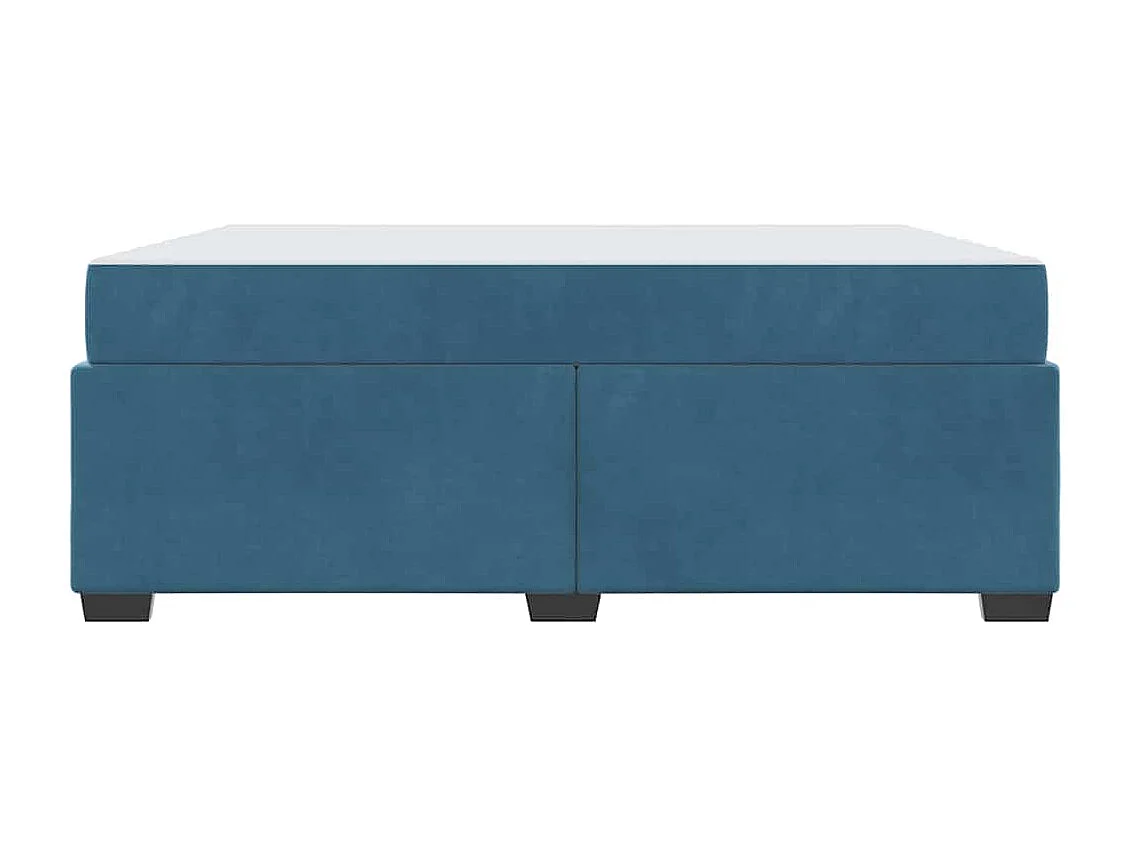 Bedframe met matras met matras Donkerblauw 180 x 200 cm Fluweel