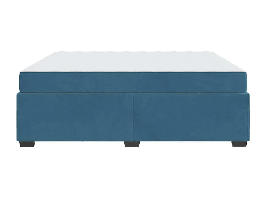 Bedframe met matras met matras Donkerblauw 180 x 200 cm Fluweel