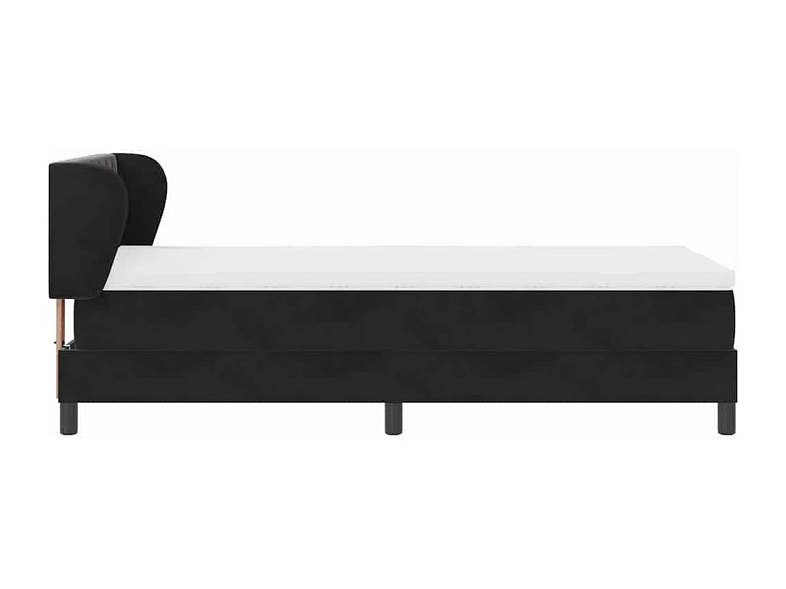 Cama con Somier y Colchón Gris Oscuro 80x200 cm Terciopelo
