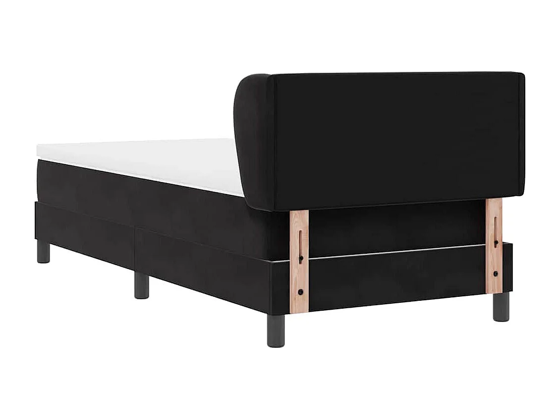 Cama con Somier y Colchón Gris Oscuro 80x200 cm Terciopelo