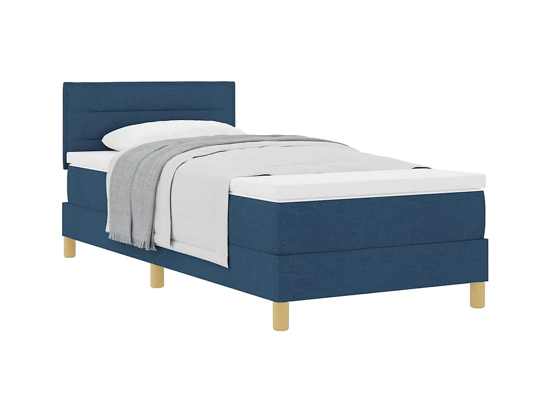 Boxspringbed met matras met matras Blauw 100 x 200 cm Stof