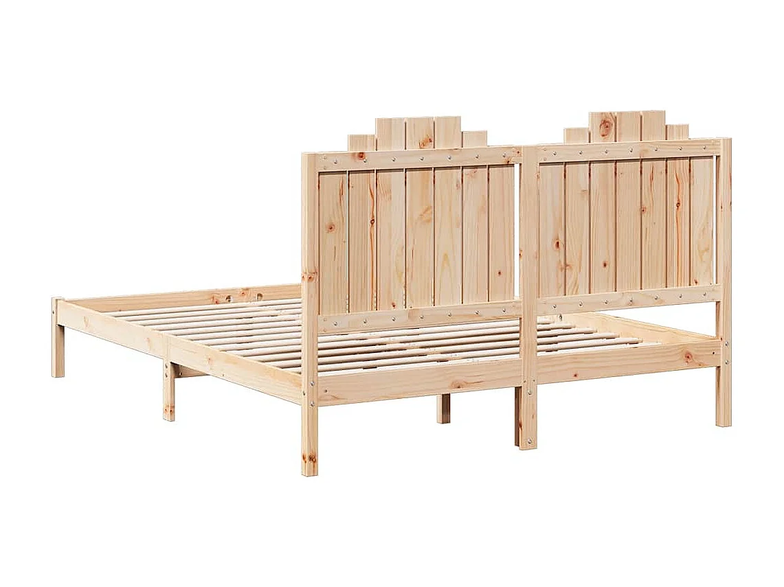Cama extra longa sem colchão 140x220 cm madeira maciça