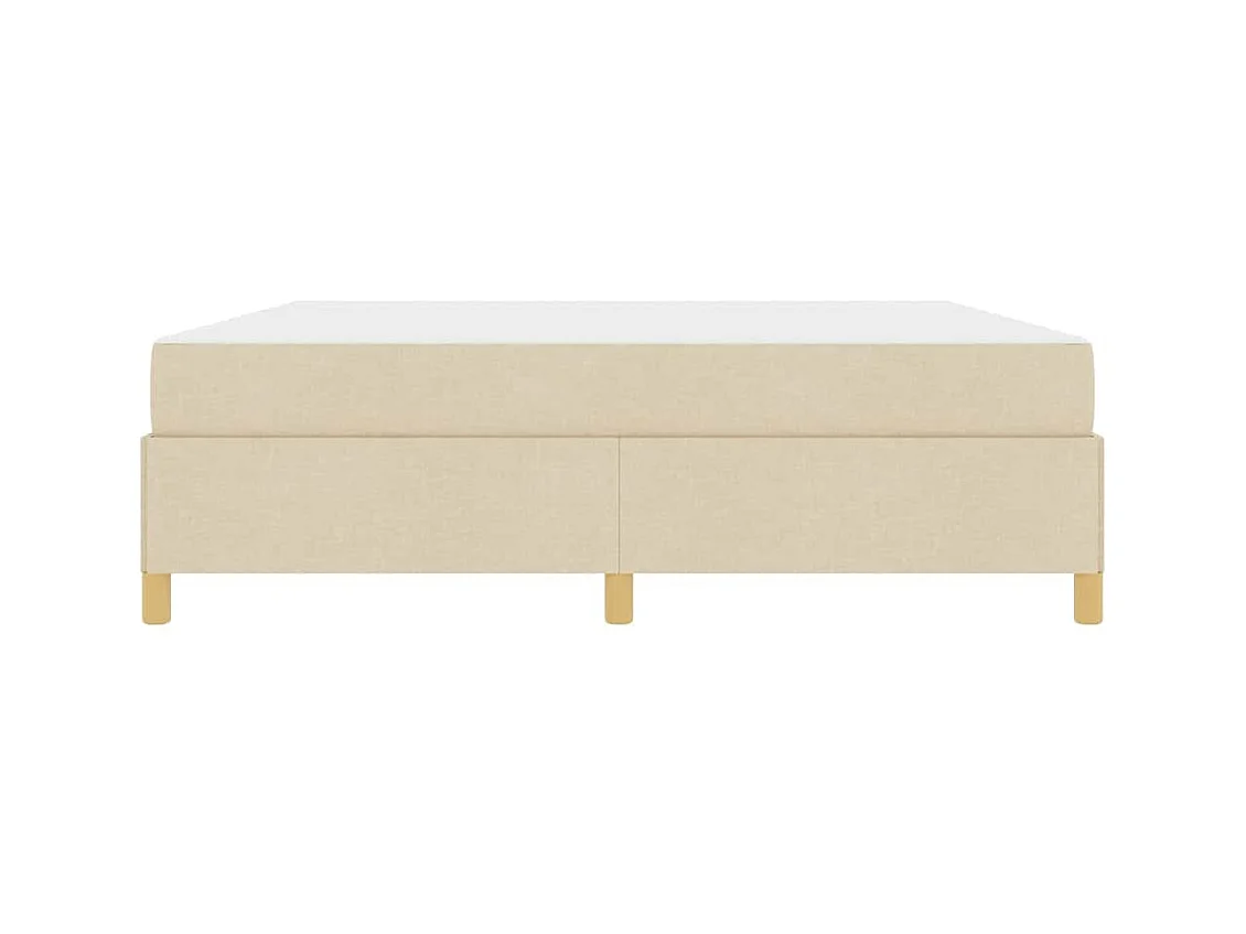 Cadre de lit Crème et Beige et Blanc 180 x 200 cm tissu