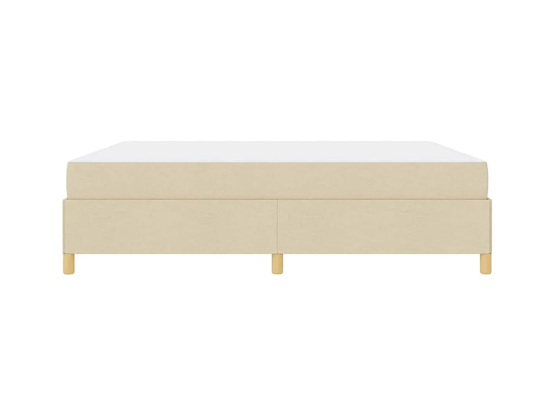 Cadre de lit Crème et Beige et Blanc 180 x 200 cm tissu