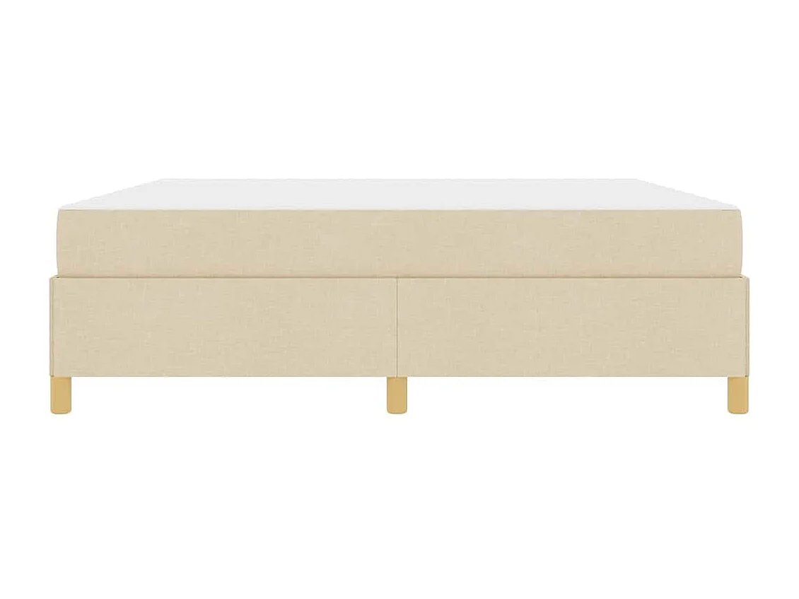 Cadre de lit Crème et Beige et Blanc 180 x 200 cm tissu