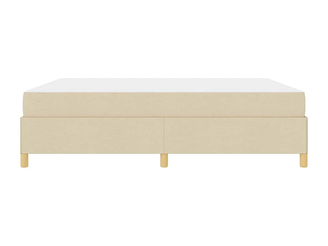 Cadre de lit Crème et Beige et Blanc 180 x 200 cm tissu