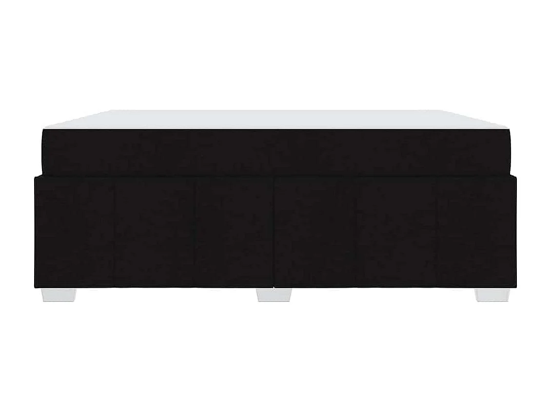 Cadre de lit avec matelas Noir 180 x 200 cm tissu