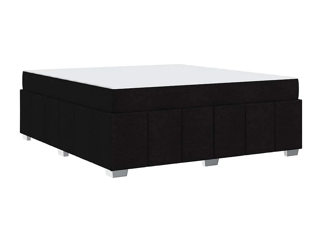 Cadre de lit avec matelas Noir 180 x 200 cm tissu
