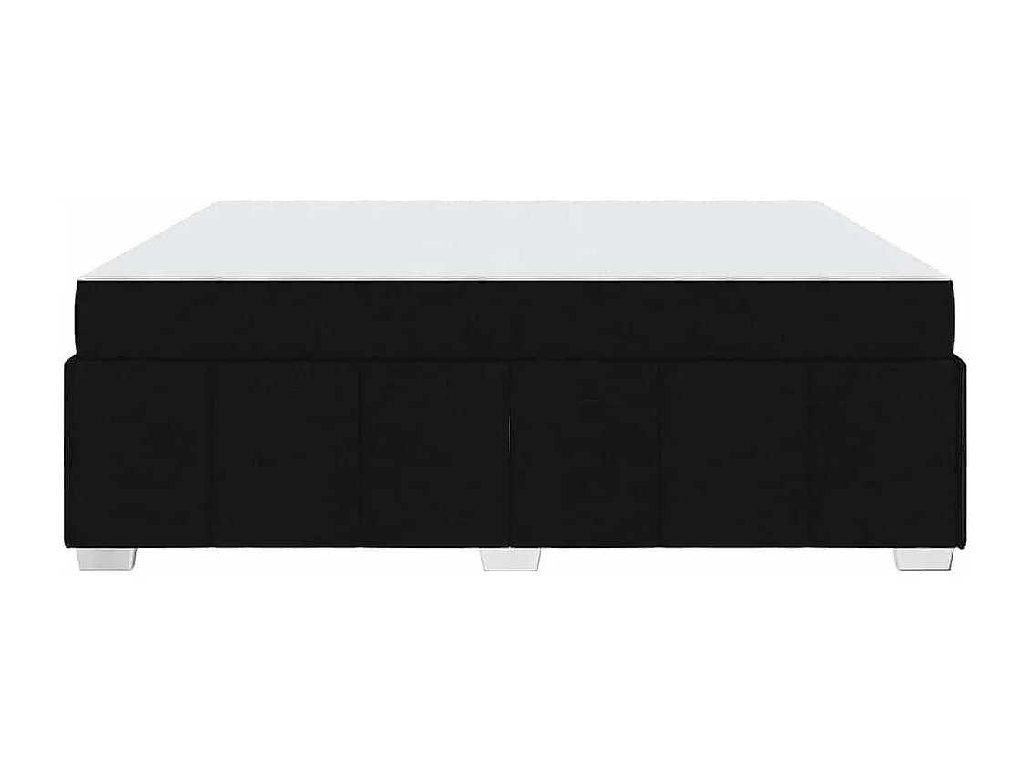 Cadre de lit avec matelas Noir 180 x 200 cm tissu