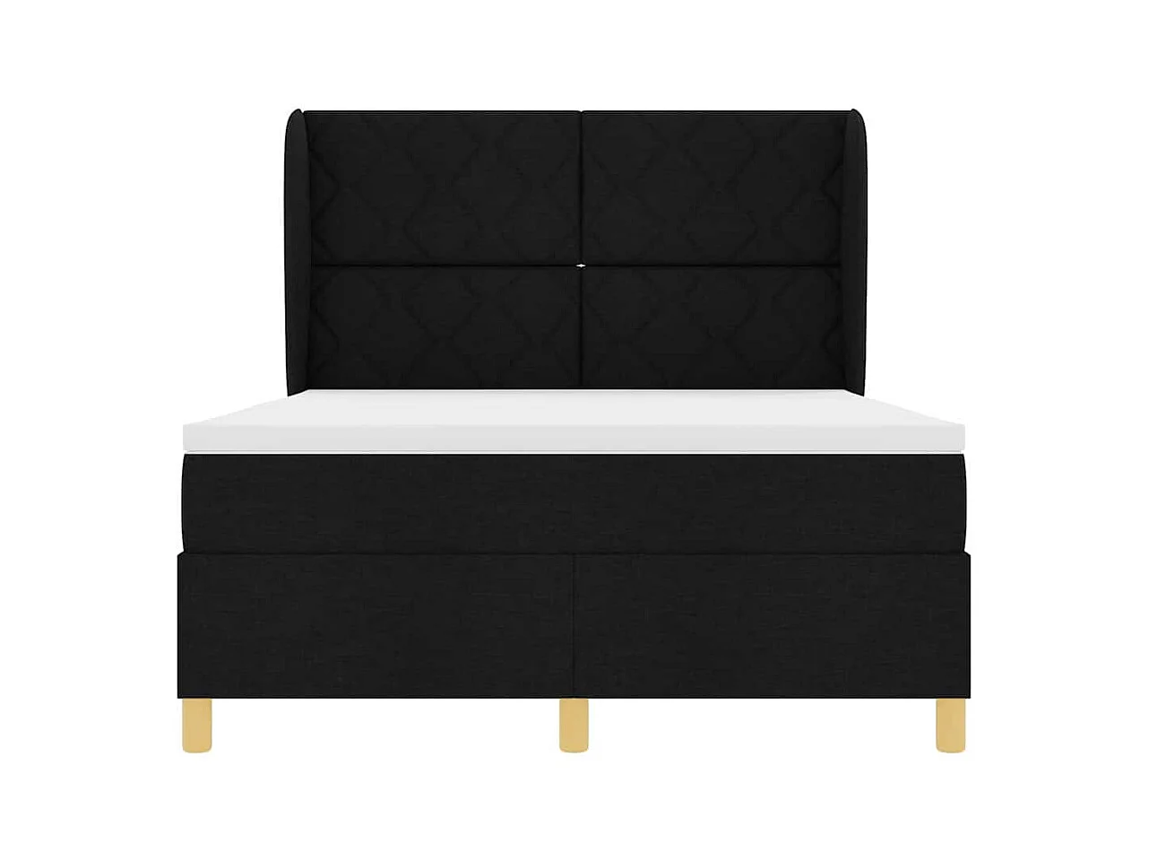 Cadre de lit avec matelas gris foncé 90x190 cm Noir