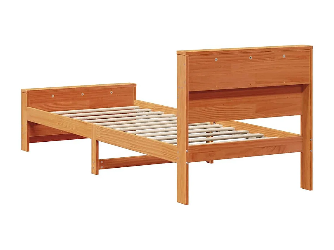 Bedframe met hoofdeinde Wasbruin 80 x 200 cm Massief grenenhout