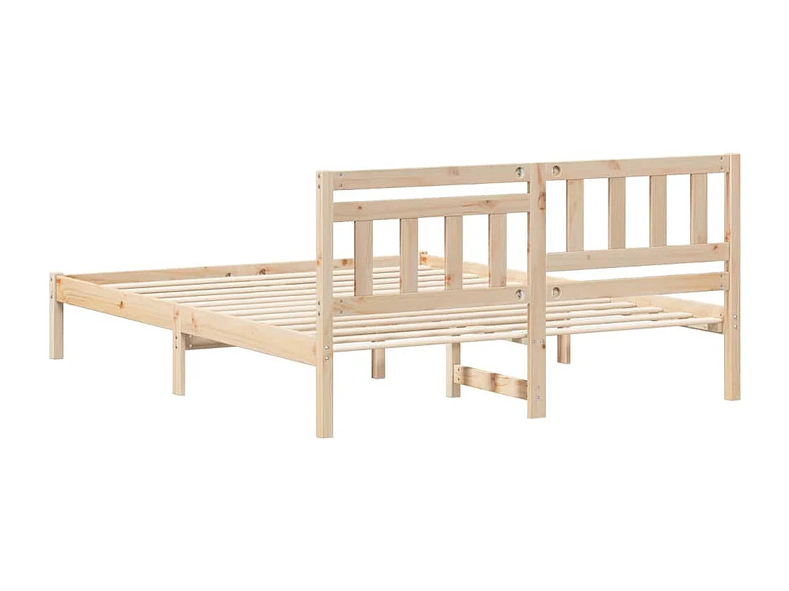 Cadre de lit Marron 160 x 200 cm Bois massif en pin