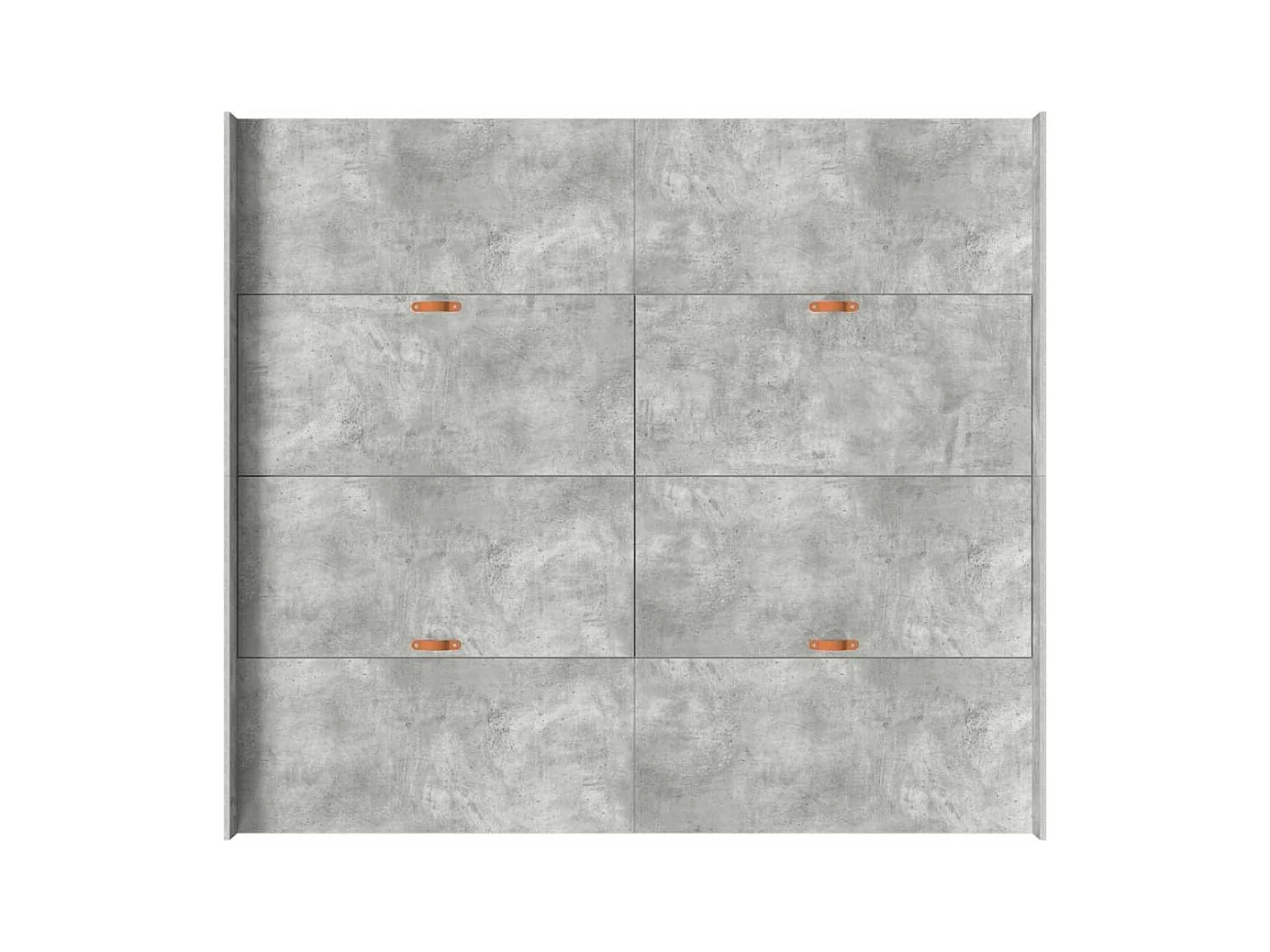 Cadre de lit avec rangement avec tiroir Gris béton 200 x 200 cm