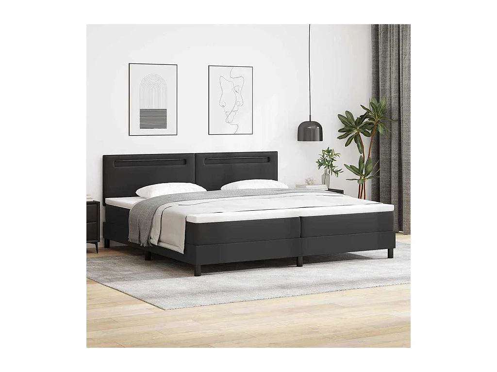 Estructura de cama con colchón con colchón Negro 200 x 200 cm