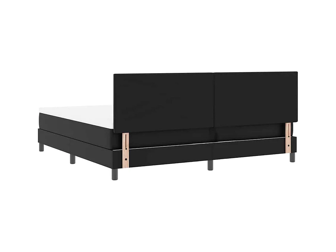 Estructura de cama con colchón con colchón Negro 200 x 200 cm