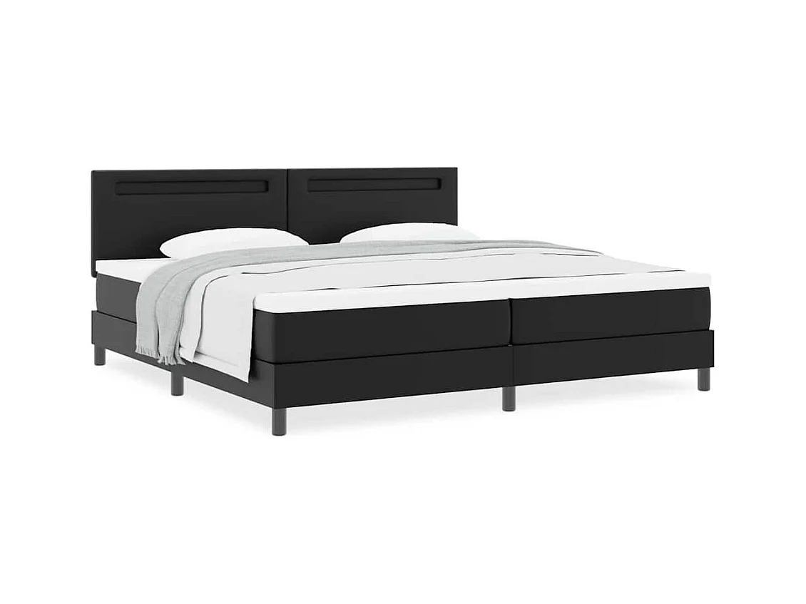 Estructura de cama con colchón con colchón Negro 200 x 200 cm