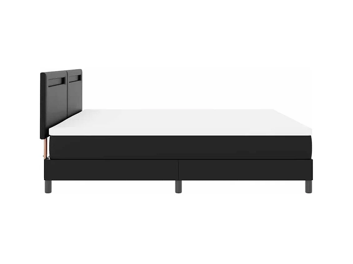 Estructura de cama con colchón con colchón Negro 200 x 200 cm