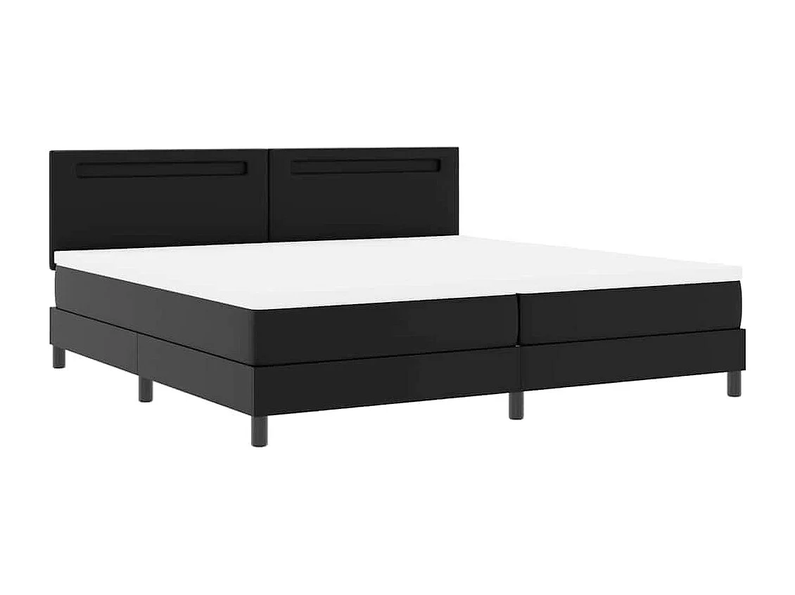 Estructura de cama con colchón con colchón Negro 200 x 200 cm