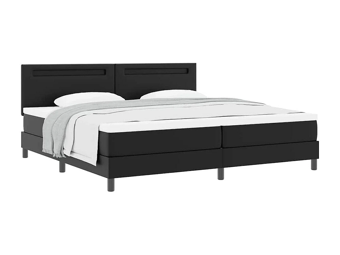 Estructura de cama con colchón con colchón Negro 200 x 200 cm