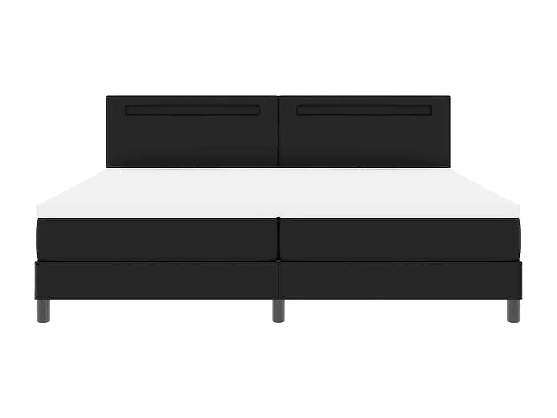 Estructura de cama con colchón con colchón Negro 200 x 200 cm