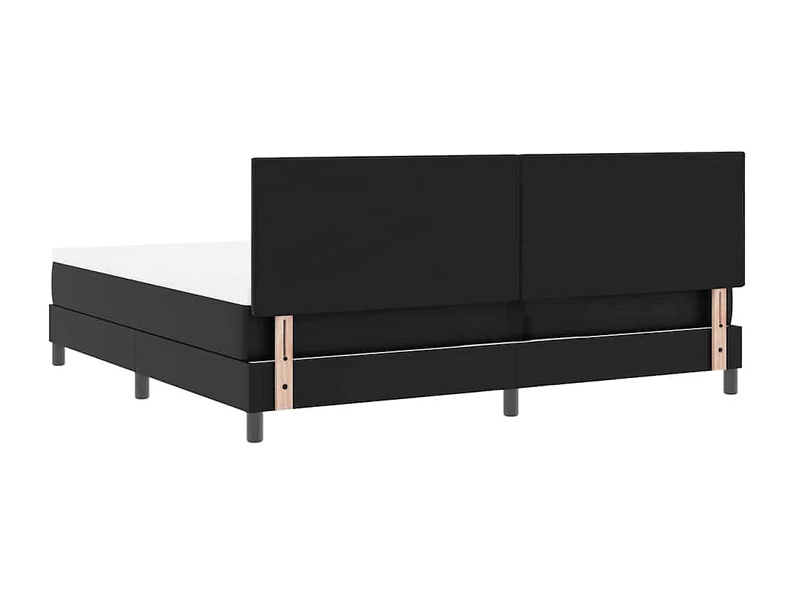 Estructura de cama con colchón con colchón Negro 200 x 200 cm