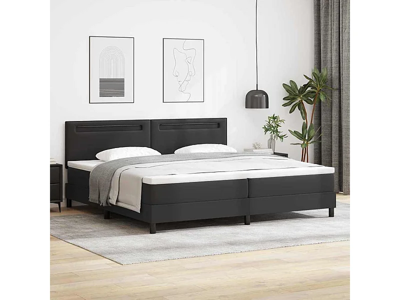 Estrutura de cama com colchão com colchão Preto 200 x 200 cm