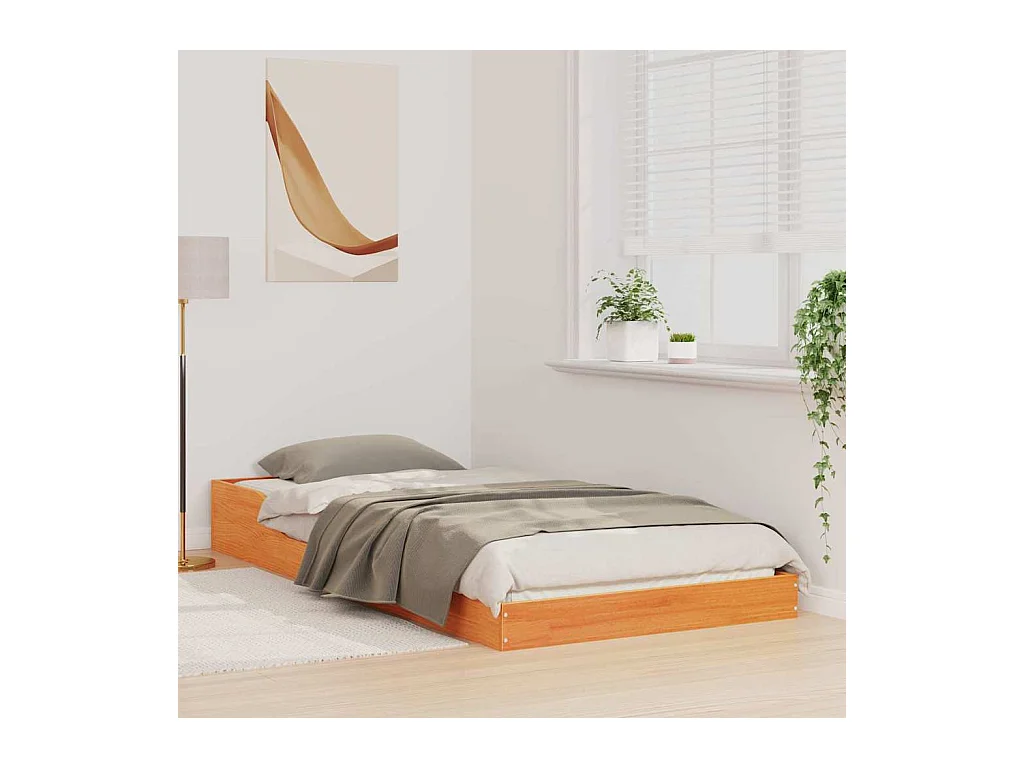 Estrutura da Cama Castanho-mel 90 x 200 cm