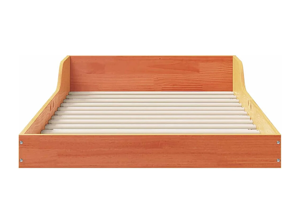 Cadre de lit Marron cire 90 x 200 cm Bois massif en pin