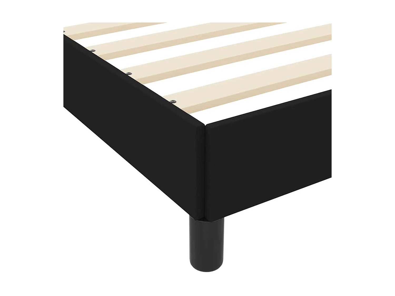 Cama tipo Box Spring con colchón Negro 160 x 200 cm tela