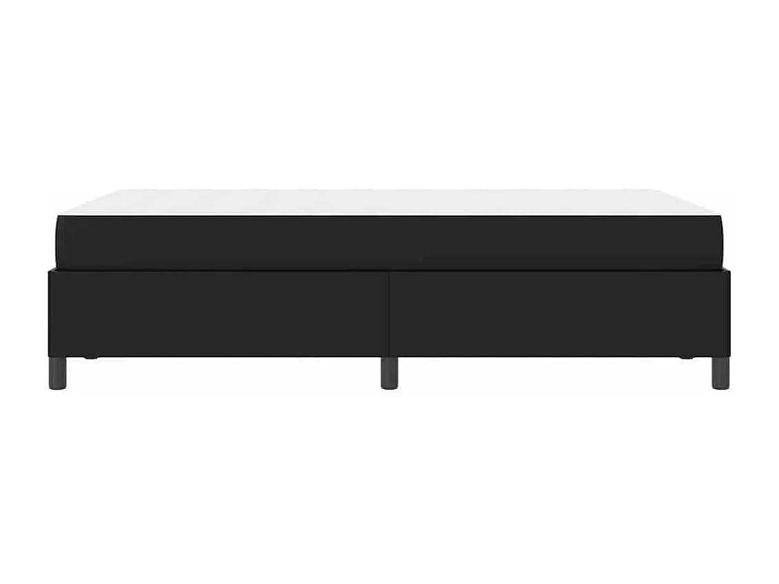 Cadre de lit avec matelas Noir 120 x 190 cm Faux cuir
