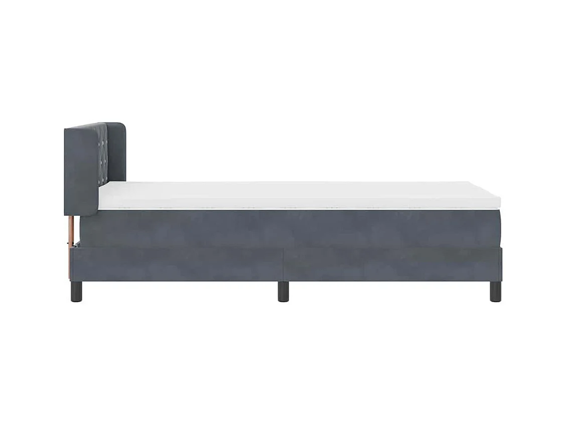 Cama con Somier y Colchón Negra 100x200 cm Terciopelo