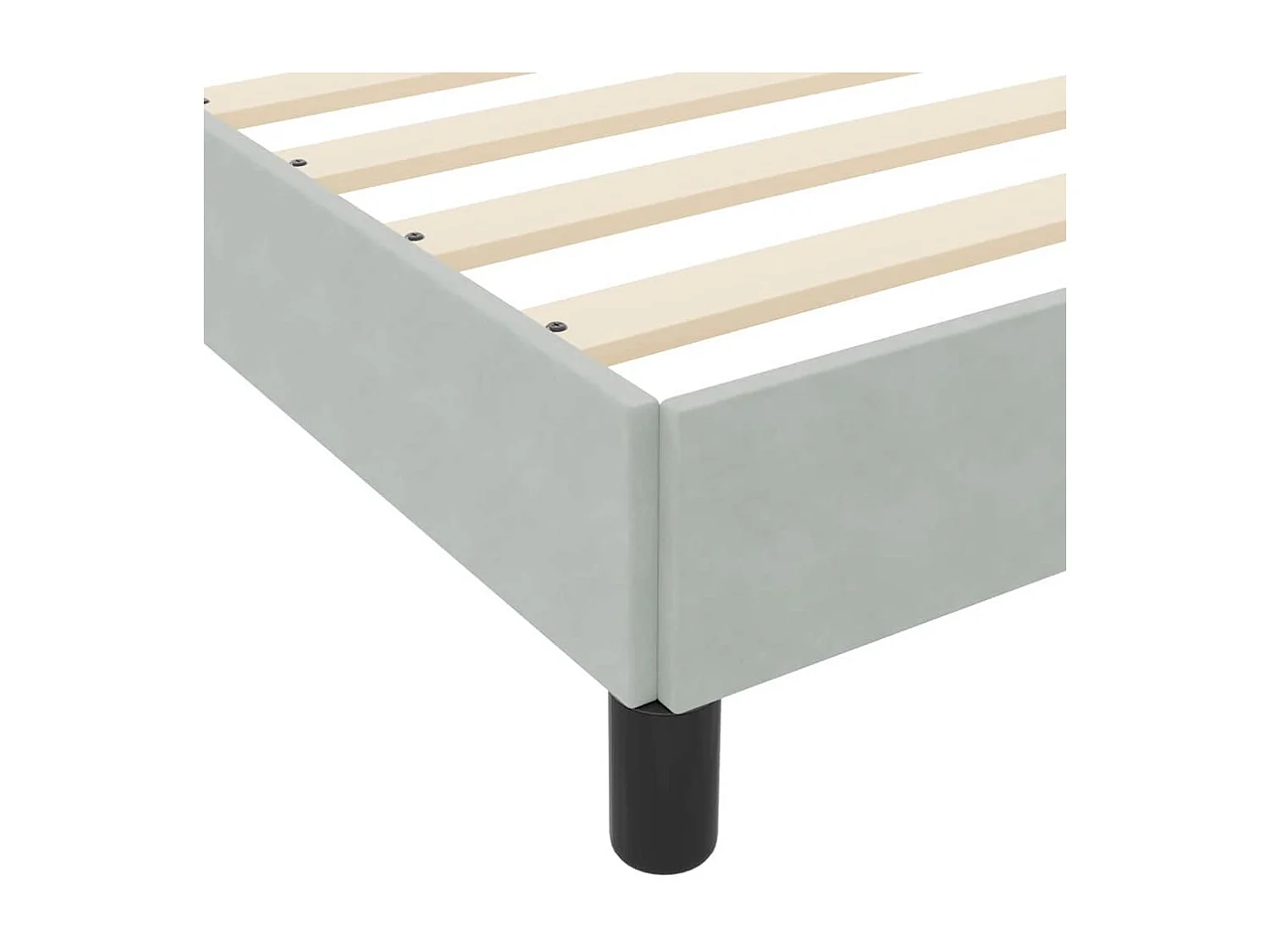 Cadre de lit avec matelas Gris clair 140 x 200 cm Velours