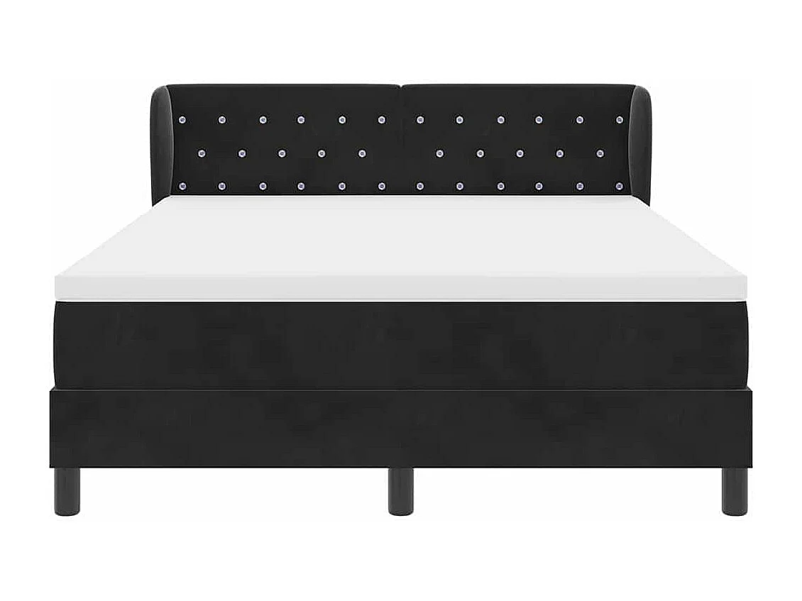 Cadre de lit avec matelas gris foncé 80x200 cm en velours