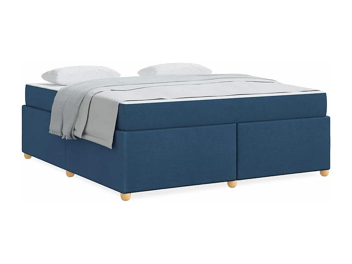 Bedframe met matras Blauw 180 x 200 cm Stof