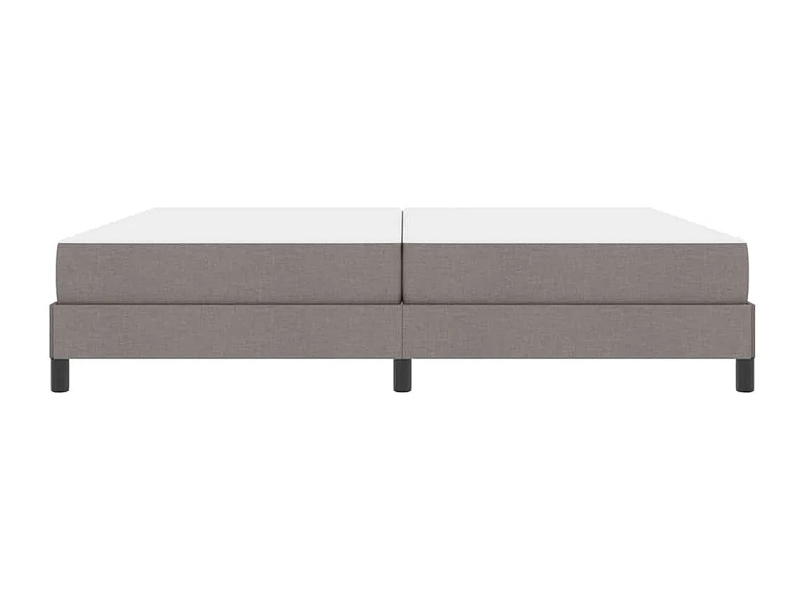 Cama tipo Box Spring con colchón Taupé 200 x 200 cm tela
