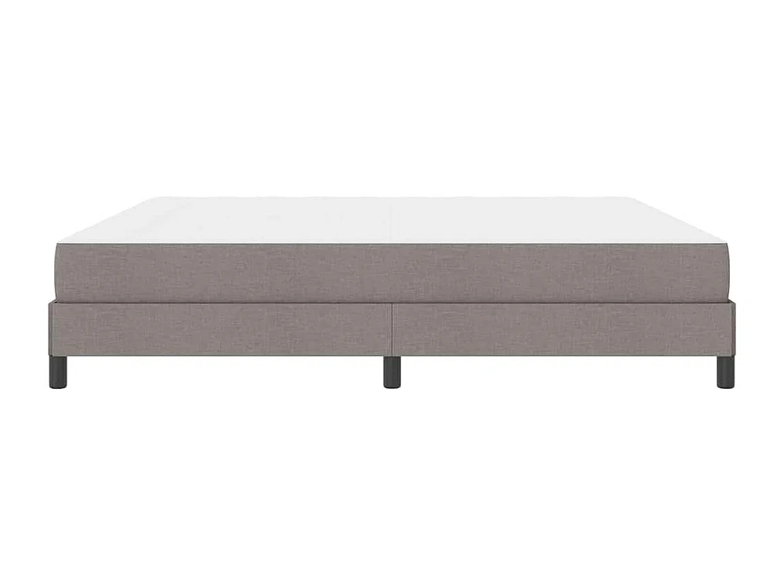 Cama tipo Box Spring con colchón Taupé 200 x 200 cm tela