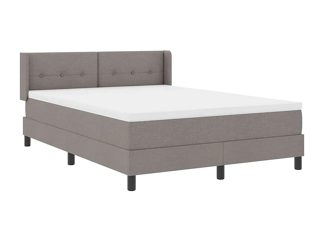Cadre de lit avec matelas avec matelas Taupe 140 x 190 cm