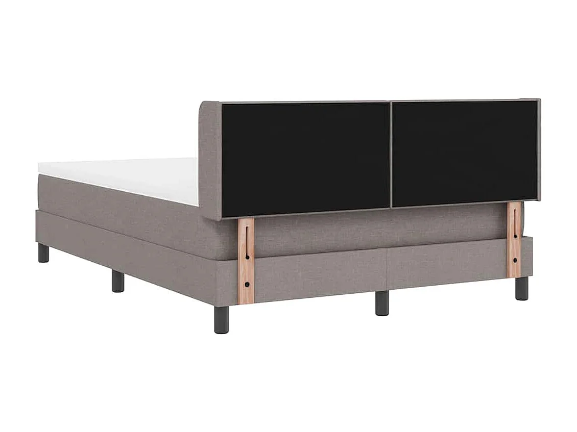 Cadre de lit avec matelas avec matelas Taupe 140 x 190 cm