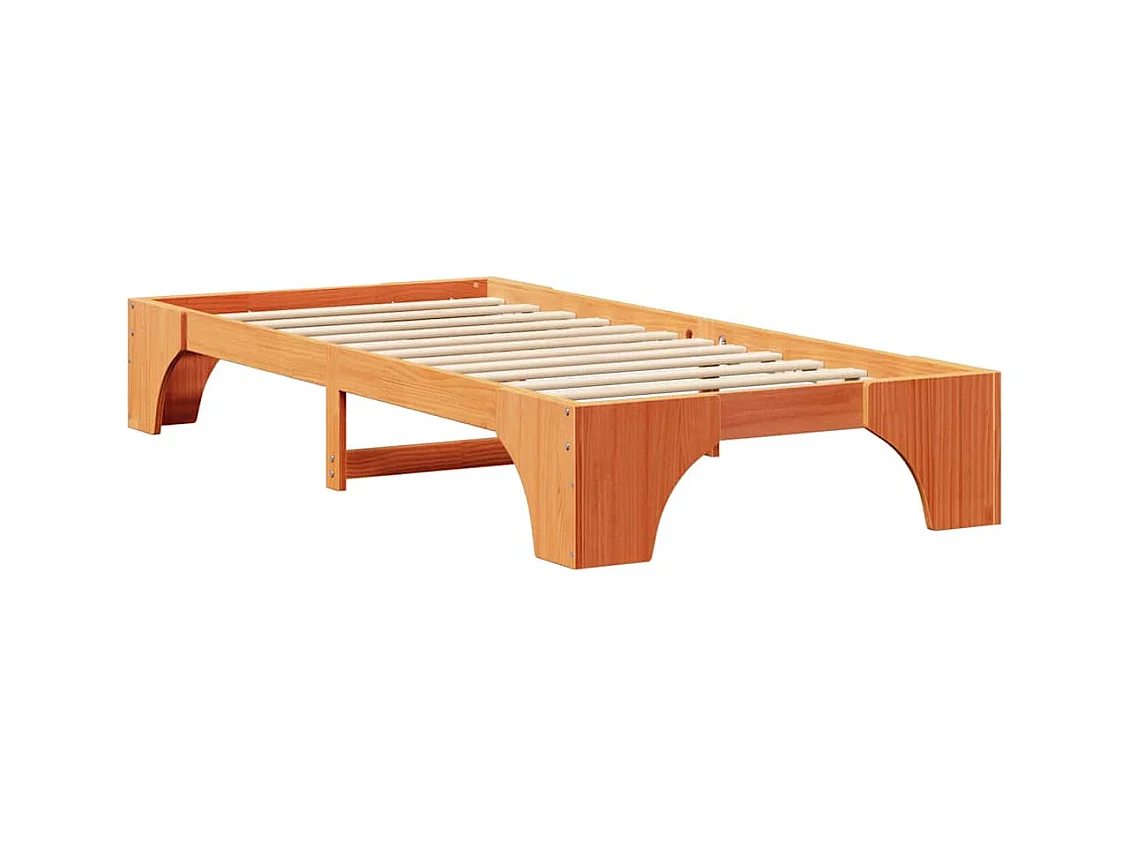 Cadre de lit Marron cire 80 x 200 cm Bois massif en pin