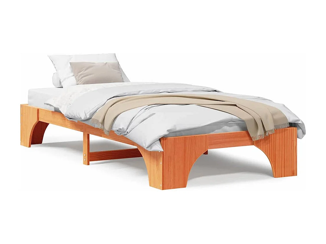 Bedframe Wasbruin 80 x 200 cm Massief grenenhout
