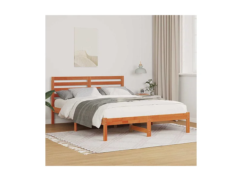 Bedframe Wasbruin 120 x 190 cm Massief grenenhout