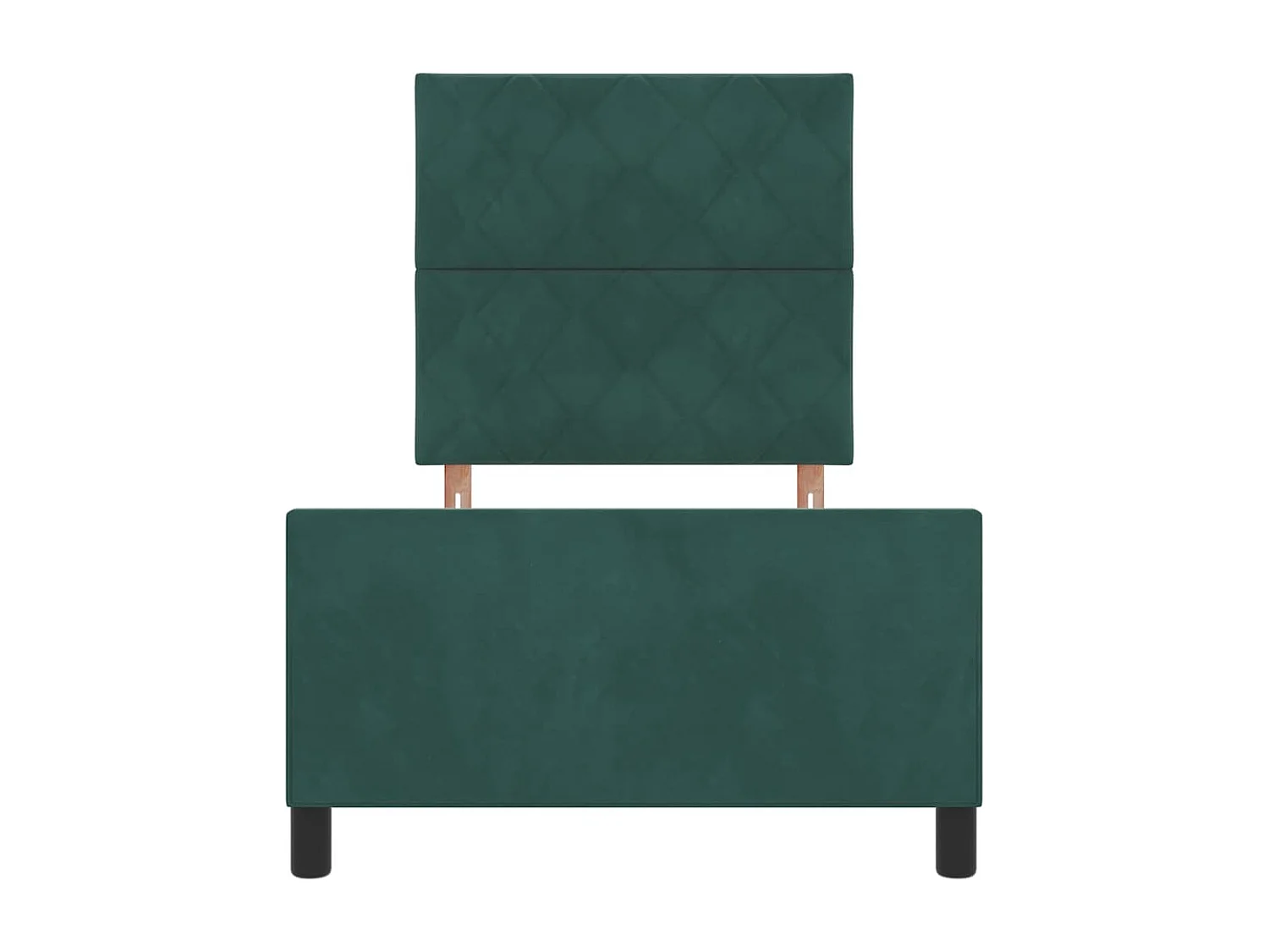 Estructura de cama Verde oscuro 100 x 200 cm Terciopelo